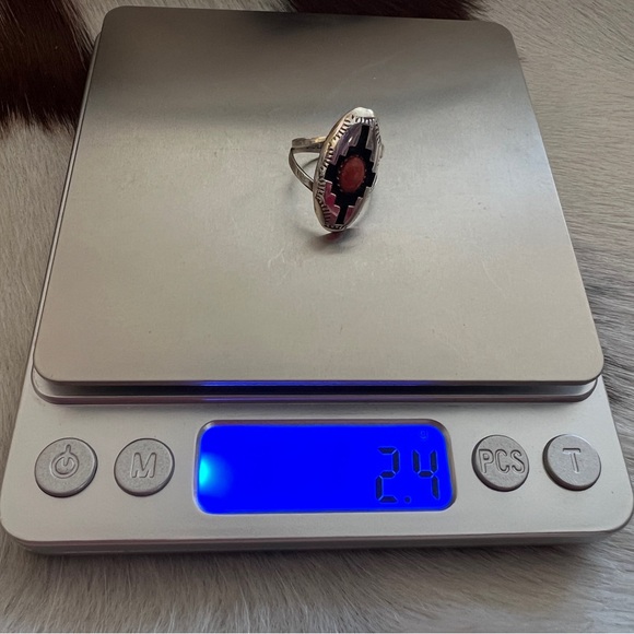 ❤️ Signed Native Felix Perry Red Spiny Shadow Box Ring Navajo Unisex Size 5.75 - Picture 8 of 13